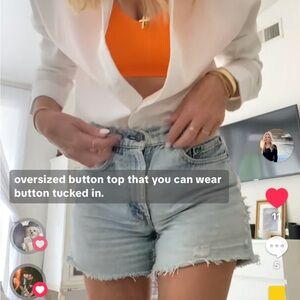 SHEIN Oversized White Blouse